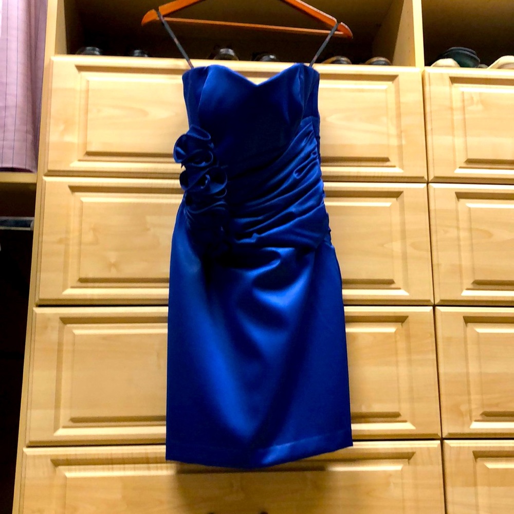 Blue prom dress size 5 from David’s Bridal